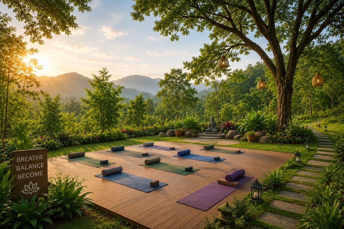 Yoga Retreat Center — illustrative campus vision